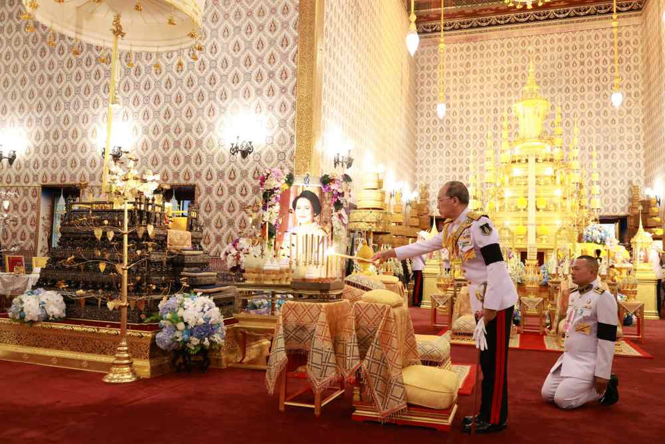 พระเจ้าวรวงศ์เธอ พระองค์เจ้าเฉลิมศึก ยุคล ทรงบำเพ็ญพระราชกุศลถวายพระบรมศพ "พระพันปีหลวง"