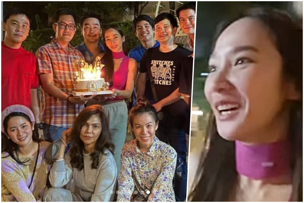 "อั้ม พัชราภา" สุดเซอร์ไพรส์  "ไฮโซพก" รวมตัวผองเพื่อนยกเค้กอวยพรวันเกิดกลางดึก 