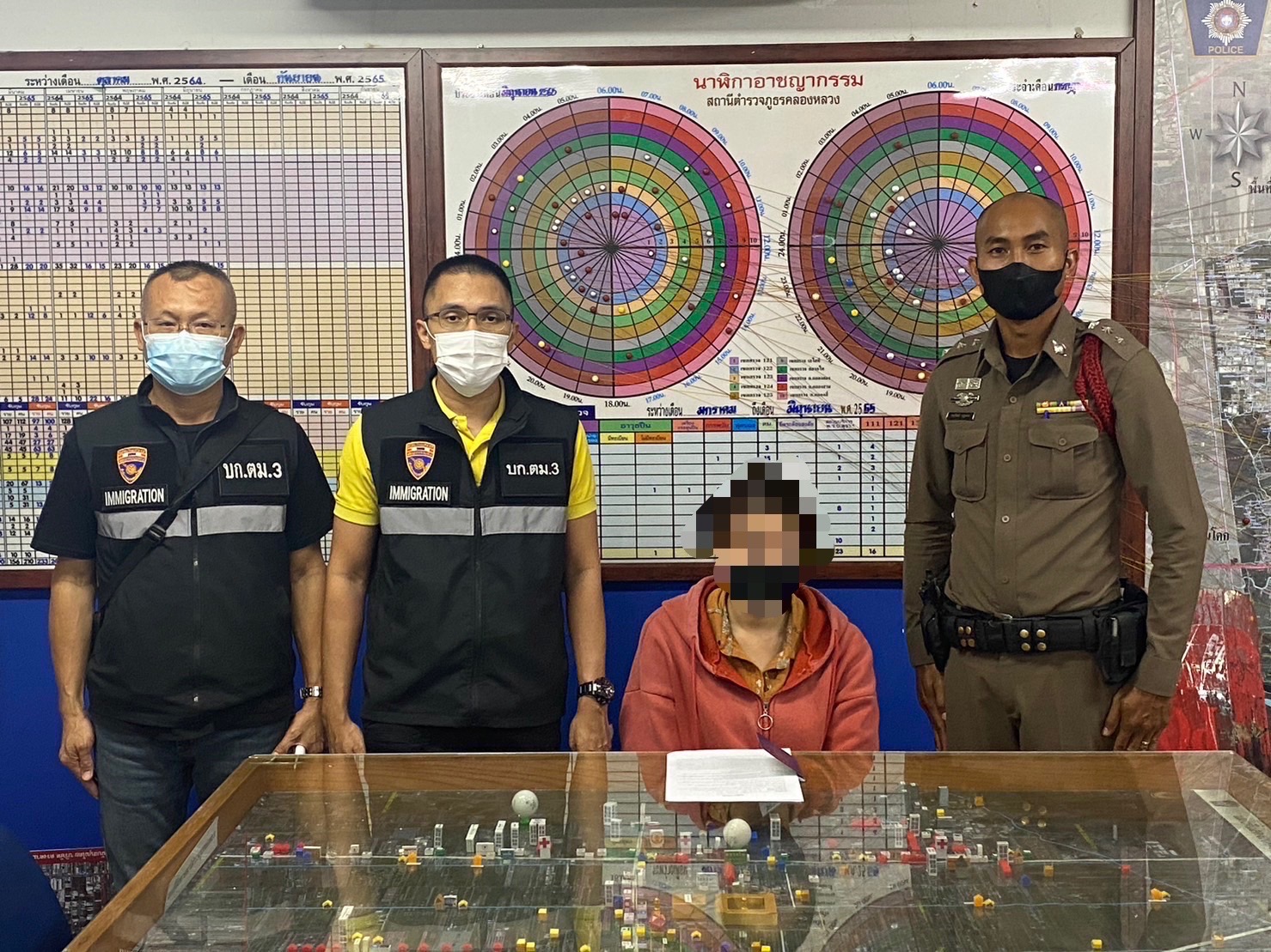 ผกก.ตม.จว.ปทุมธานี สนองนโยบาย ผบ.ตร.  จับต่างด้าวเข้าเมืองไม่ผ่านช่องทางอนุญาตฯ 