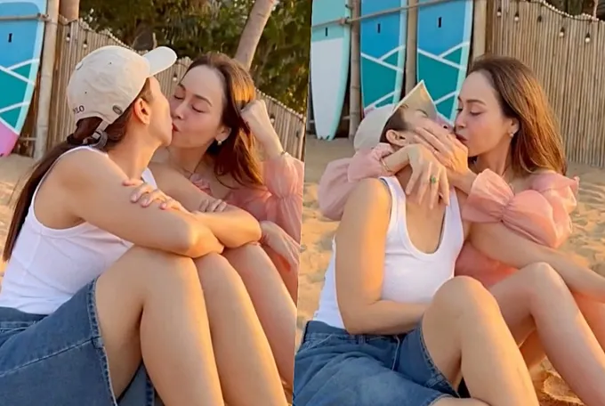 แฟนคลับแห่จิ้น! "นัท มีเรีย" ปล่อยช็อตหวานจูบปาก "กิ๊ก สุวัจนี" 