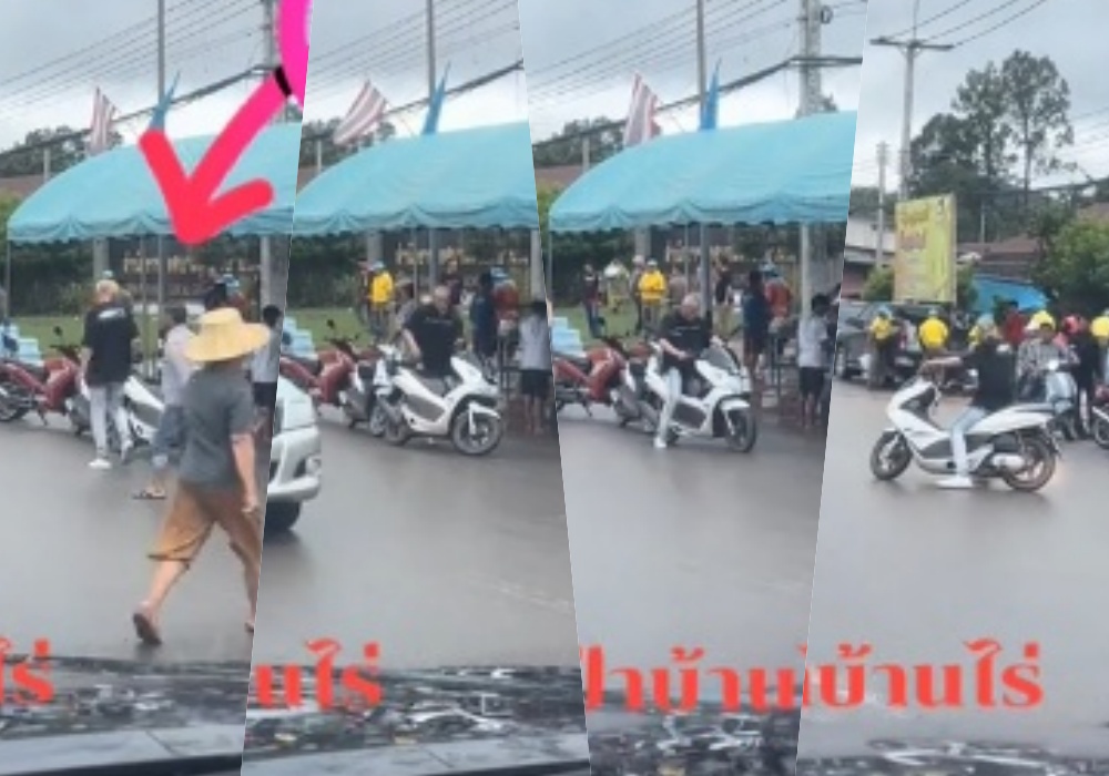 "ชาดา" ขับมอเตอร์ไซค์ลุยเดี่ยว ลงพื้นที่บ้านไร่ ช่วยชาวบ้านที่ประสบภัยน้ำท่วม