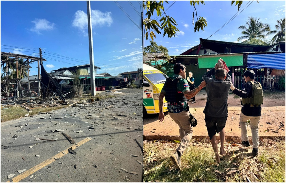 ด่วน! เขมรยิงจรวด BM-21 ถล่มหมู่บ้านชายแดนศรีสะเกษ ชาวบ้านบาดเจ็บหลายราย สาหัสแขนขาด 2 คน