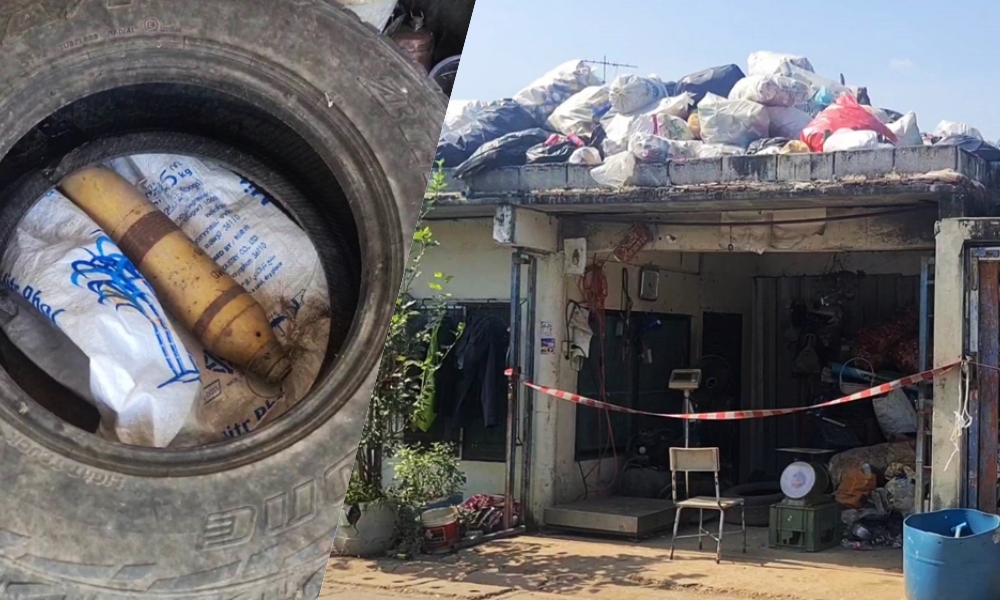 ผงะ!! เจ้าของร้านของเก่าตกใจ เปิดกระสอบเจอลูกระเบิดยักษ์ “EOD” เร่งเก็บกู้