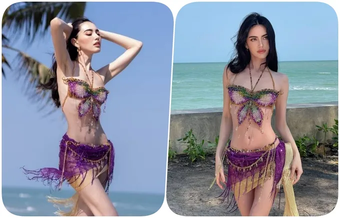 เผ็ดซี้ดจี๊ดจ๊าด! "ใหม่ ดาวิกา" นุ่งบิกินีตัวจิ๋วอวดหุ่นเซ็กซี่