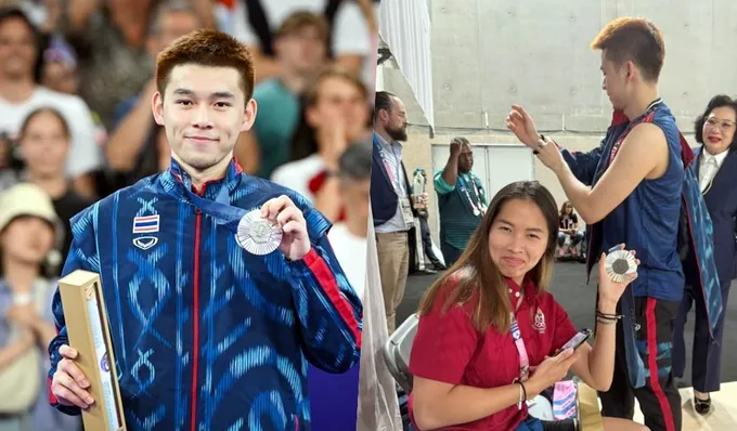 "เมย์ รัชชนก-วิว กุลวุฒิ" โพสต์คลิปโมเมนต์ดีๆ หลังคว้าเหรียญเงินโอลิมปิก 2024