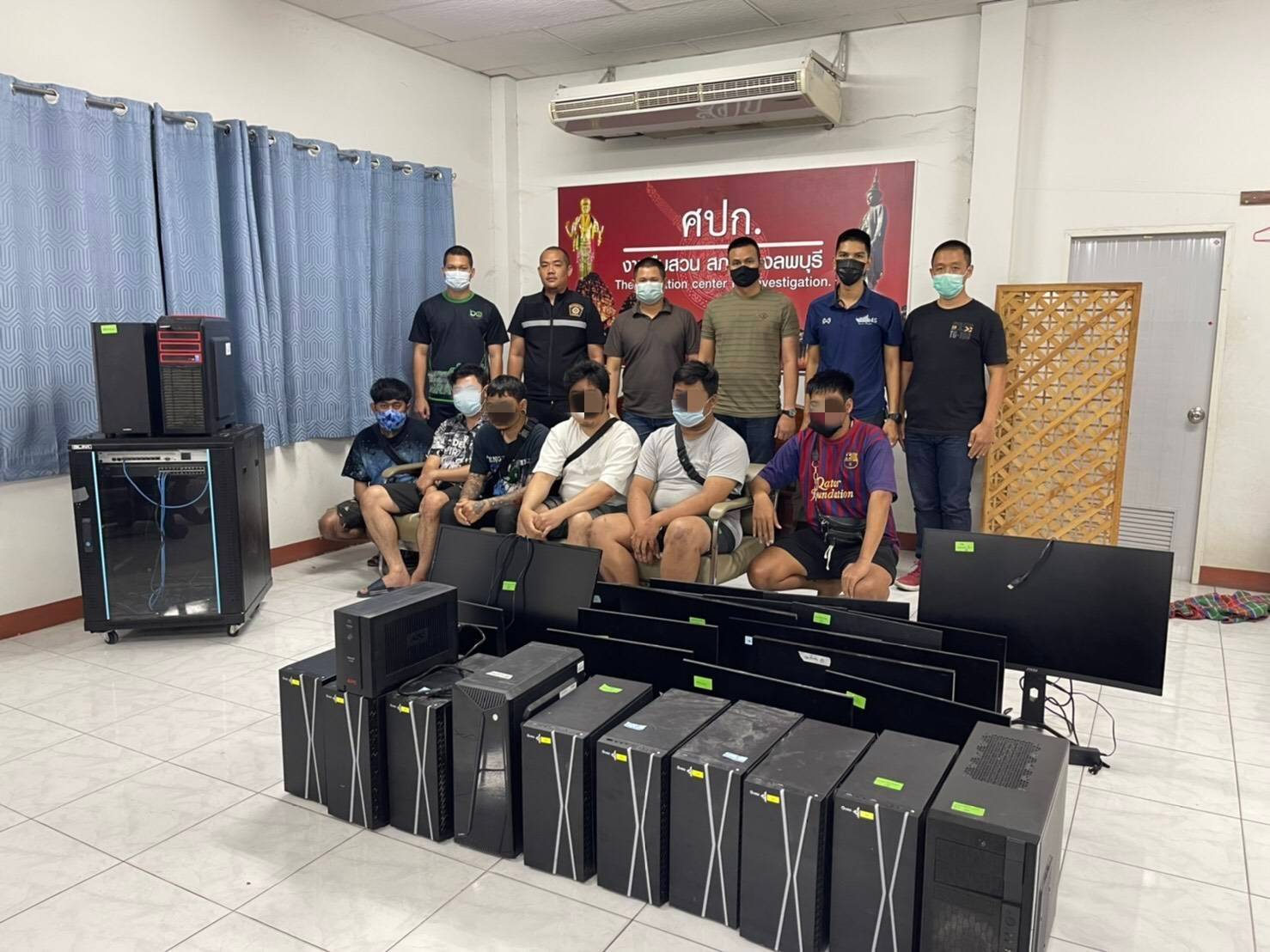 ตร.ภูธรลพบุรี จับการพนันออนไลน์ ได้ผู้ต้องหา6 คน พร้อมของกลาง