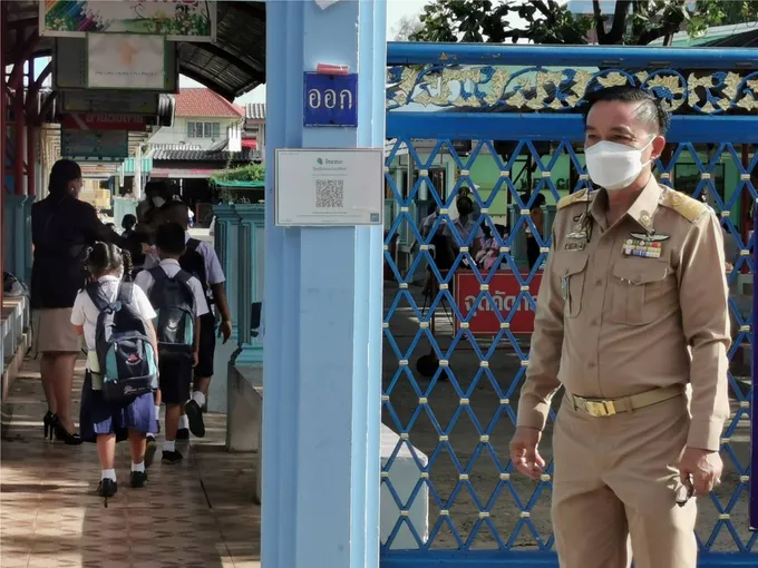 ร.ร.อนุบาลบุรีรัมย์ คุมเข้มเปิดเทอมวันแรก ทั้งตรวจคัดกรอง-เว้นระยะห่าง ป้องกันโควิด-19