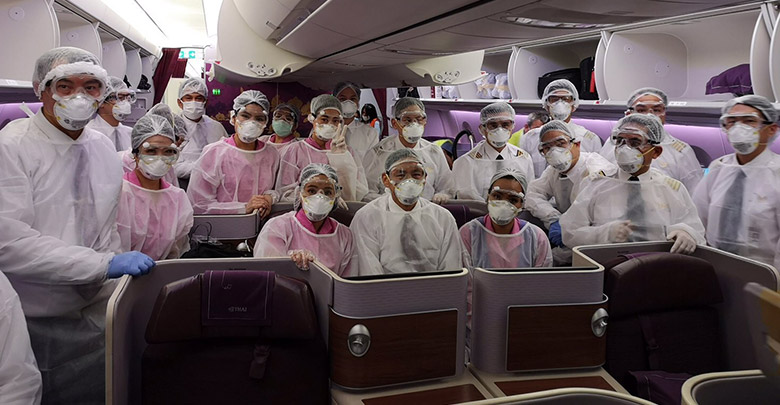 “การบินไทย”รับคนไทยจากฝรั่งเศสครั้งที่ 2-ไต้หวันครั้งที่ 7 กลับบ้าน