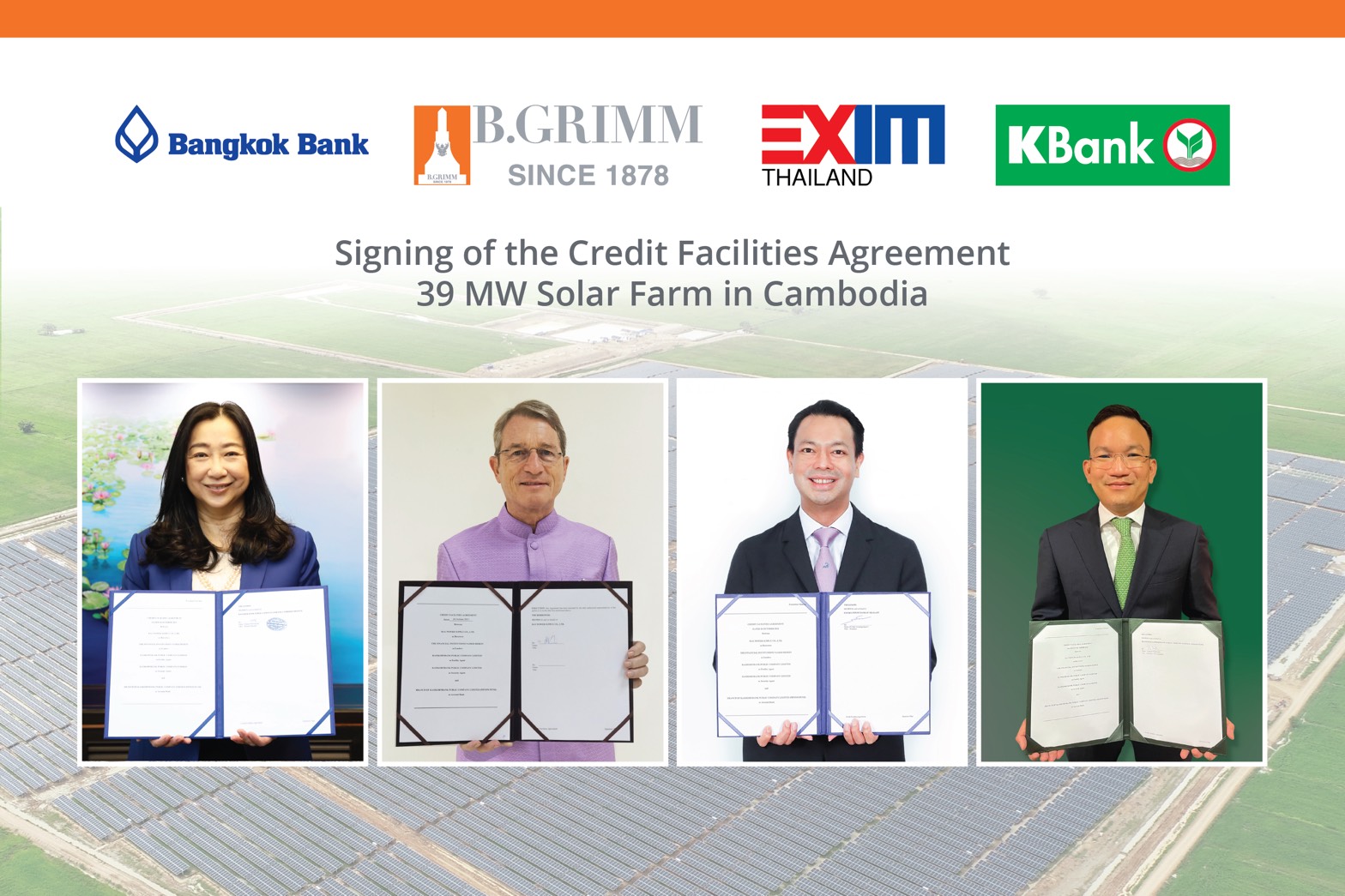 บี.กริม เพาเวอร์เพิ่มเงินกู้กว่า 900 ล้าน พัฒนาโรงไฟฟ้าโซลาร์ฟาร์ม กัมพูชา 