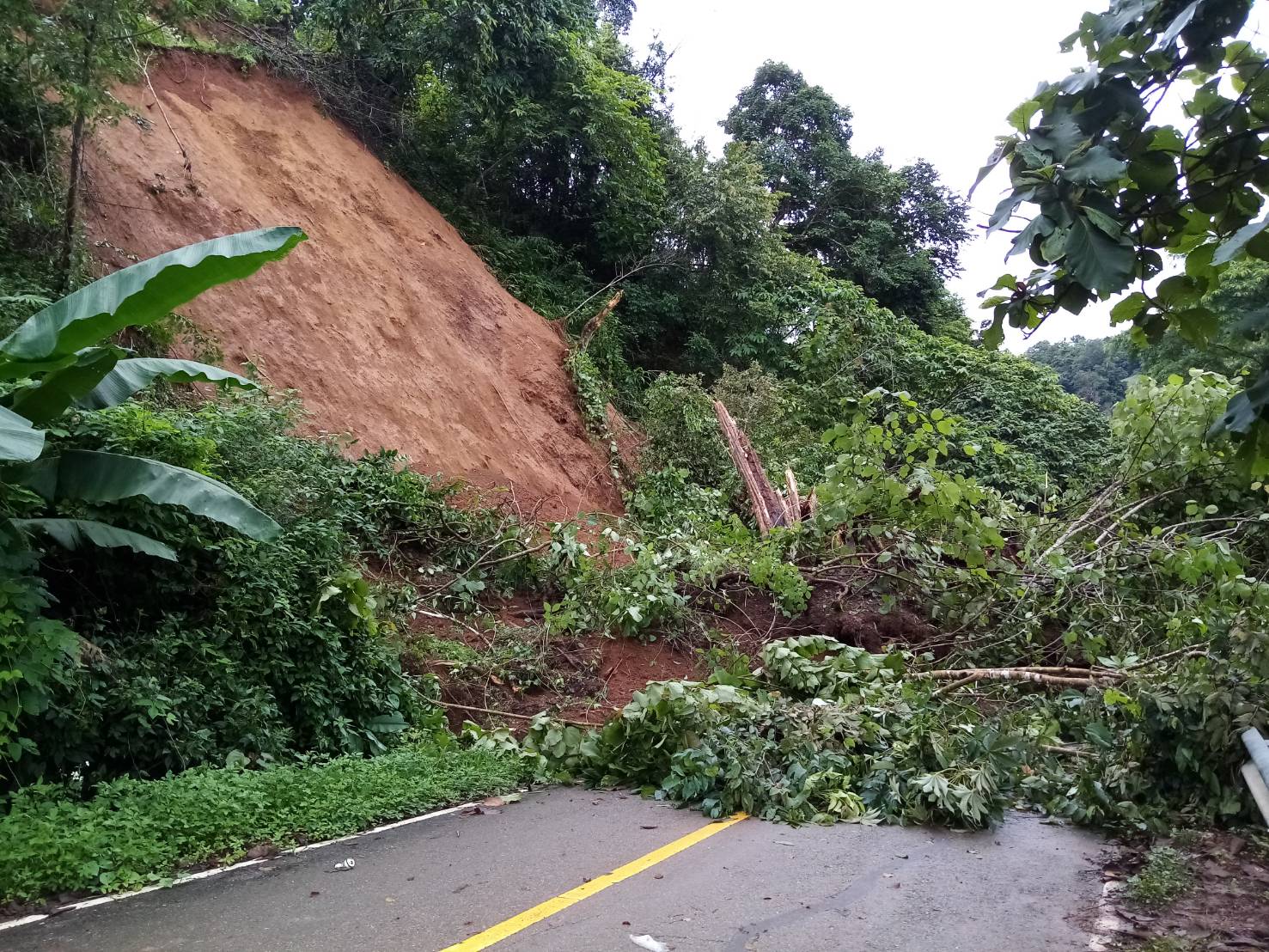 ปางมะผ้าเร่งเคลียร์เส้นทางระหว่างบ้านนาปู่ป้อม-บ้านโท้งหลวง