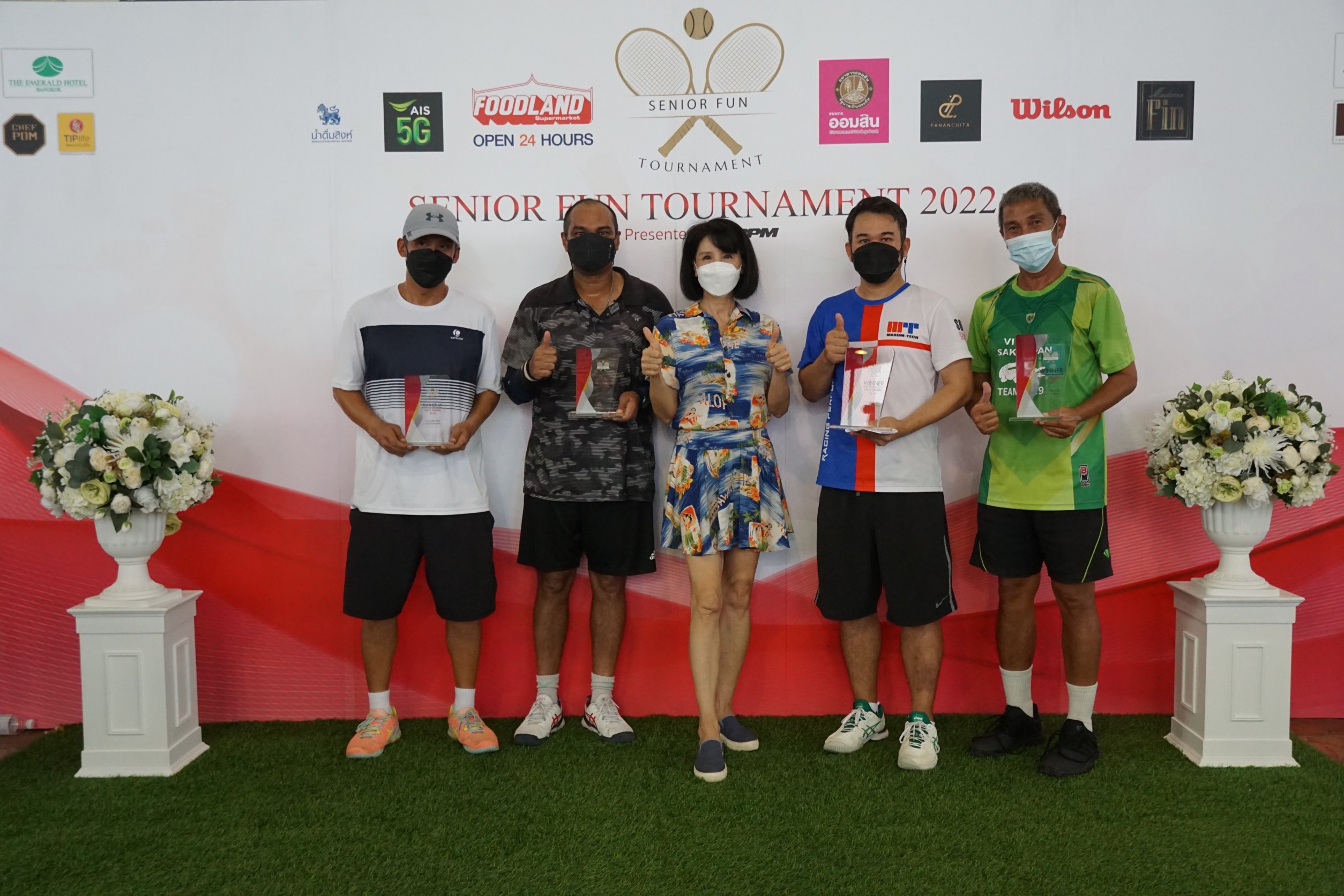 ชมรมเทนนิสอาวุโส ปิดฉากการแข่งขัน  รายการ Senior Fun Tournament 2022 ได้ผลชนะชายคู่ 90 ปี - หญิงคู่ 90 ปี เรียบร้อย