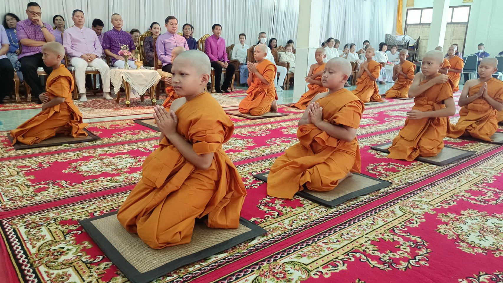 พังงาบรรพชาสามเณรภาคฤดูร้อน32รูป เฉลิมพระเกียรติและถวายเป็นพระราชกุศลกรมสมเด็จพระเทพฯ