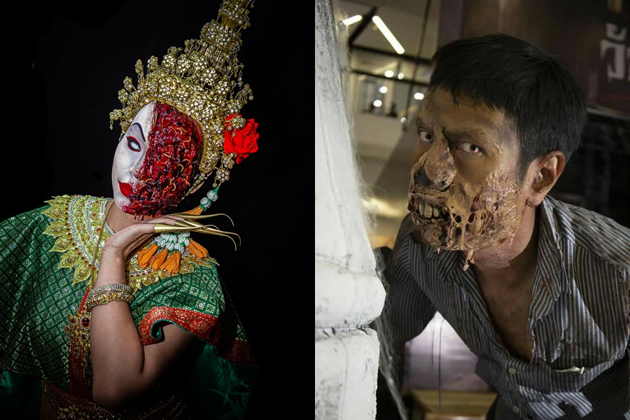 หลอน!สู้โควิด สารพัดช่างสุราษฎร์สร้างอาชีพรับฮาโลวีน     เปิดหลักสูตรระยะสั้น "แต่งหน้าผี"