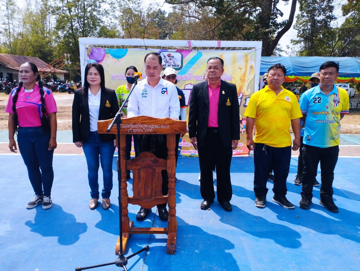 ที่ปรึกษานายกฯอบจ.ยโสธรเปิดการแข่งขันกีฬาฟุตซอลอ.นำชัย คัพครั้งที่1