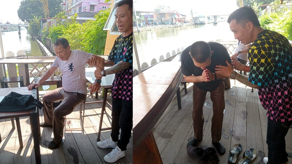 หวิดดับ! หนุ่มแก้บนว่ายข้ามคลองภาษีเจริญ เกิดตะคริว ตร.ช่วยชีวิตทัน