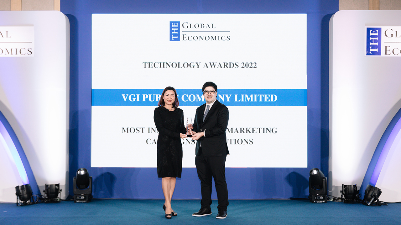 VGI คว้ารางวัล Most Innovative (O2O) Marketing Campaigns & Solutions จาก The Global Economics Awards 2022