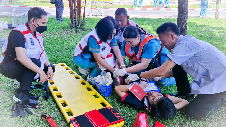รพ.มิชชั่นภูเก็ตซ้อมแผนอุบัติภัยหมู่ จำลองเหตุ “นั่งร้านถล่ม” ยกระดับความพร้อมฉุกเฉิน
