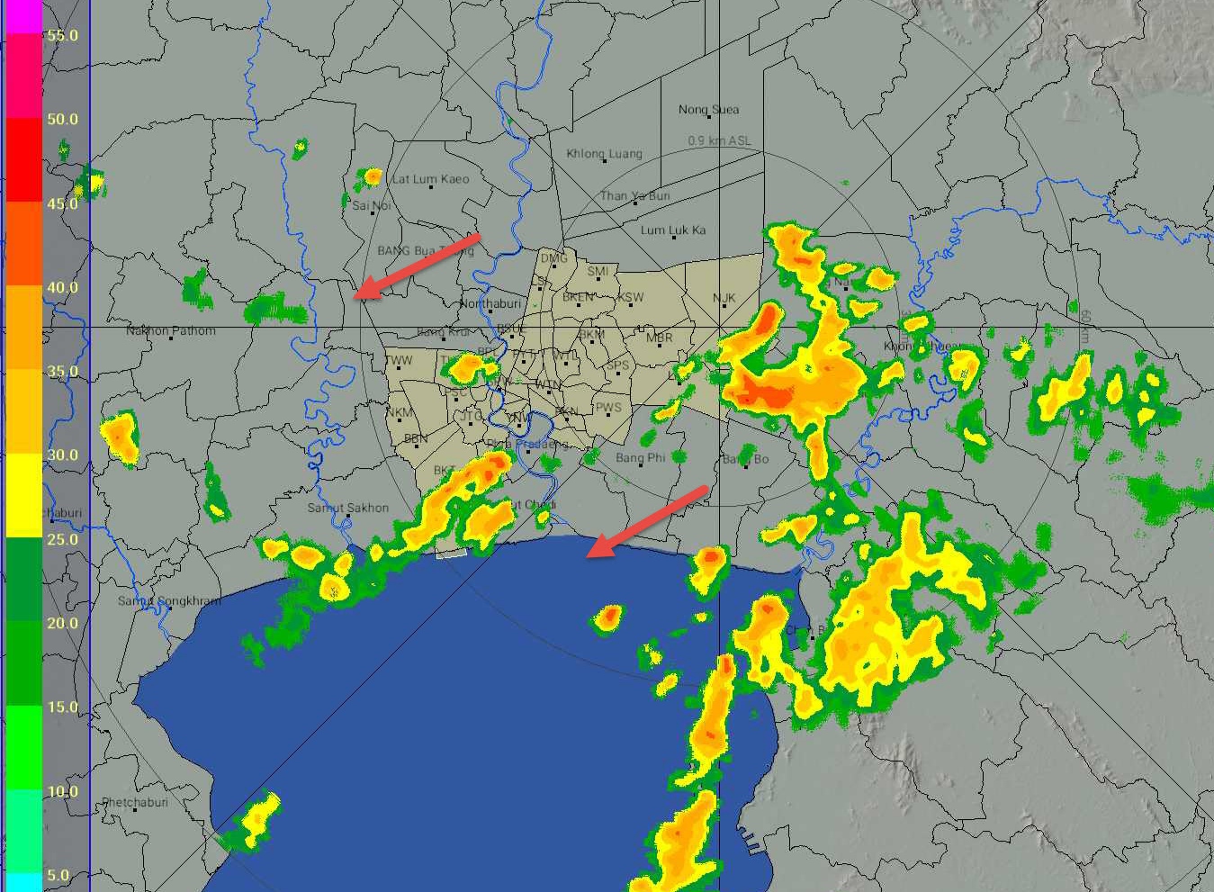 กทม.ฝนตกเล็กน้อย-ปานกลาง หลายจุดทั่วกรุง ตกสูงสุดที่เขตทุ่งครุ 12.5 มม.