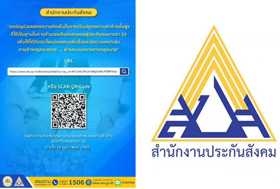 สปส.จ่อปรับเพดานใหม่เงินสมทบประกันสังคมสูงสุด 1,150 บาทพร้อมเปิดรับฟังความเห็น 
