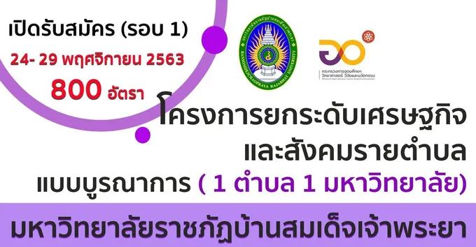 ข่าวดี ว่างงานมีเฮ! “มรภ.บ้านสมเด็จฯ” เปิดรับ 800 อัตรา 
