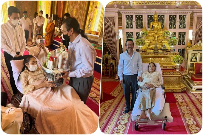 โมเมนต์ประทับใจ!! "เสธ.ดอลลาร์" พา "คุณหญิงแมงมุม" ทำบุญวันคล้ายวันเกิด