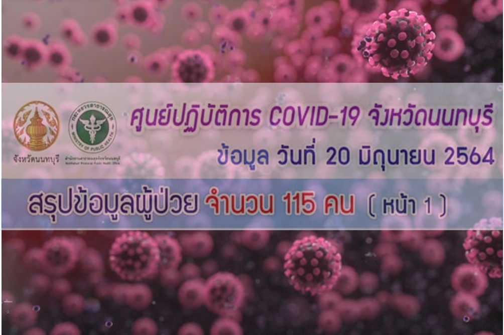 โควิดนนทบุรี เจอติดเชื้อเพิ่ม 115 มาจากแคมป์ก่อสร้าง 40 ราย