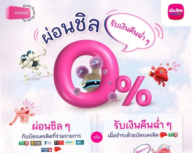 เมืองไทยประกันชีวิต ผนึกกำลังพันธมิตรบัตรเครดิตชั้นนำ  จัดแคมเปญ “ผ่อนชิล รับเงินคืนฉ่ำ ๆ”