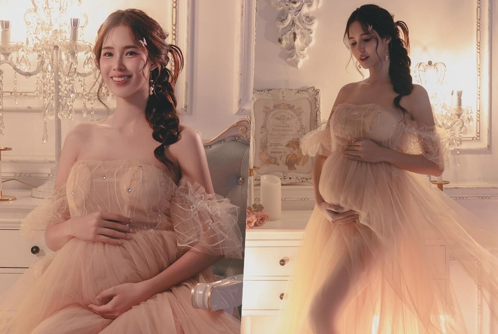 สวยฉ่ำ! "ใบหม่อน กิตติยา" อวดลุคหวานละมุนใกล้คลอด