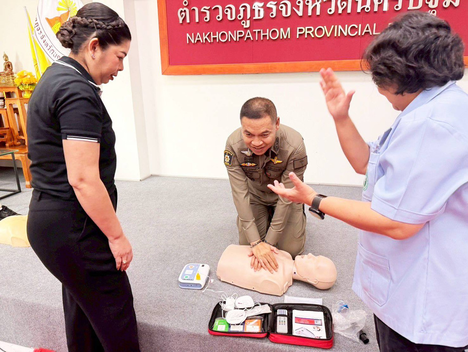 ผู้การนครปฐม เปิดอบรม CPR เสริมทักษะกู้ชีพตำรวจ พร้อมรับมือเหตุฉุกเฉิน ปี 2569 