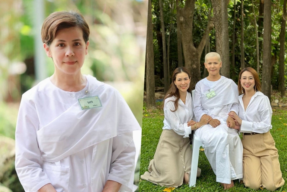 "นกจริยา"ปลงผมบวชชีละทางโลกเข้าสู่ทางธรรม