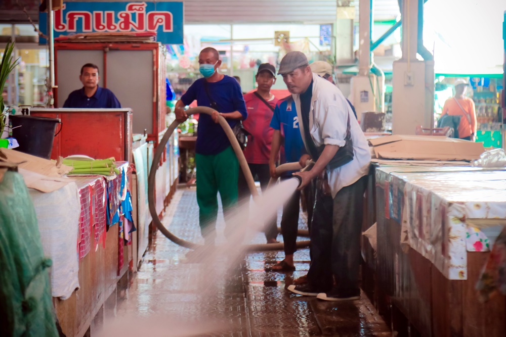 เทศบาลเมืองแม่ฮ่องสอน Big Cleaning Day ตลาดสายหยุด เพื่อรักษาความสะอาด ปลอดภัย ถูกสุขลักษณะ 