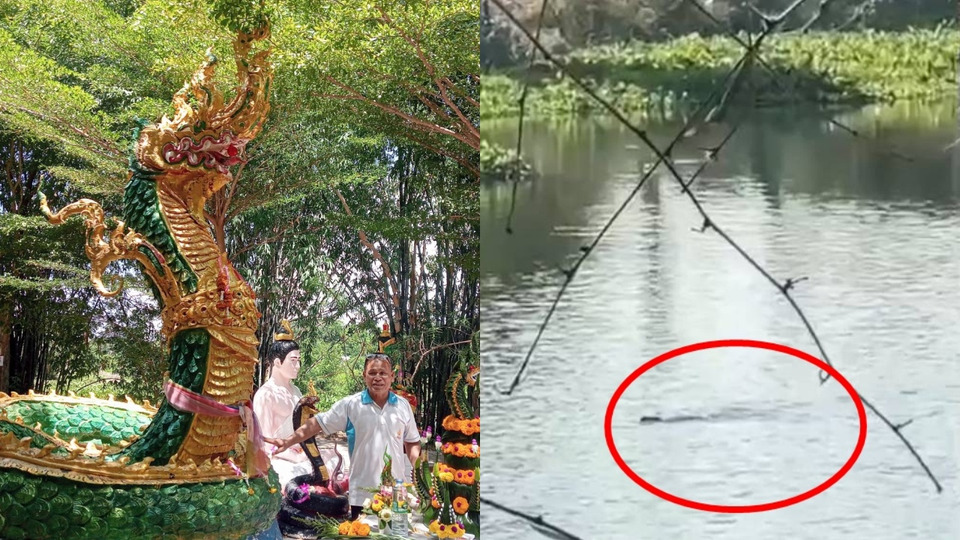 ฮือฮา! แชร์คลิปคล้ายพญานาคลอยน้ำ-ร่างทรง วัดป่าพุทธมงคล กาฬสินธุ์ สายมูแห่พิสูจน์