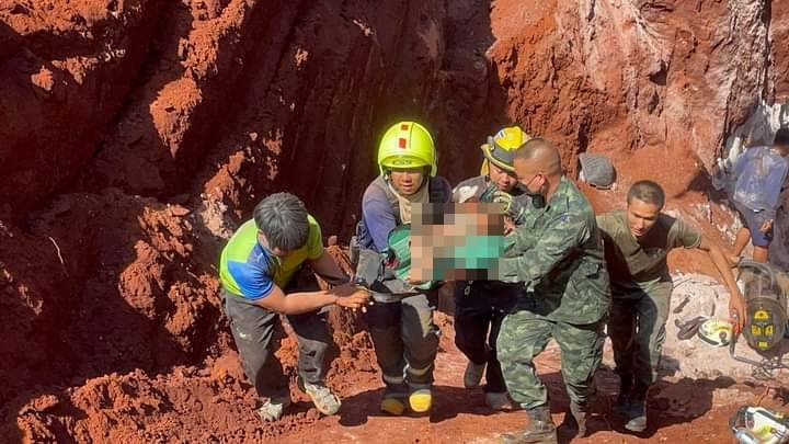 เปิดภาพวินาทีชีวิต!! กู้ภัยช่วยเด็กหญิงชาวเมียนมาวัย 1 ขวบเศษ ตกหลุมบ่อบาดาลลึก 15 เมตรสำเร็จ 