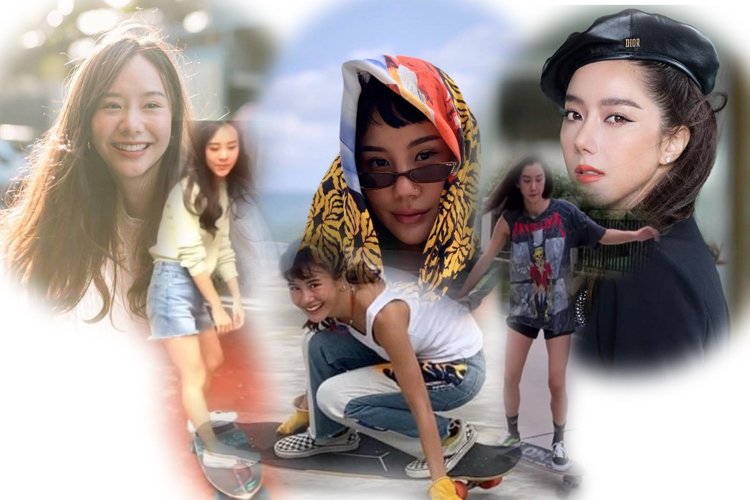  'ไอซ์-เต้ย-นท'เป็นสาวนักสเก็ตบอร์ด