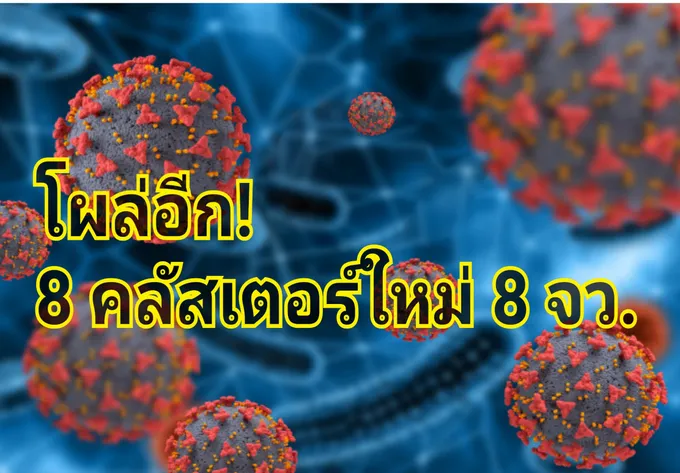 โผล่อีก! 8 คลัสเตอร์ใหม่ใน 8 จว.รวม 229 ราย