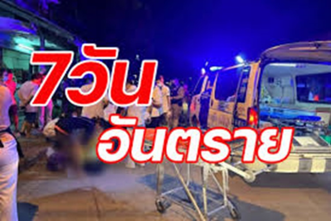 ปิดฉาก7วันอันตรายฉลองสงกรานต์เสียชีวิตพุ่ง287ราย/เชียงรายแชมป์