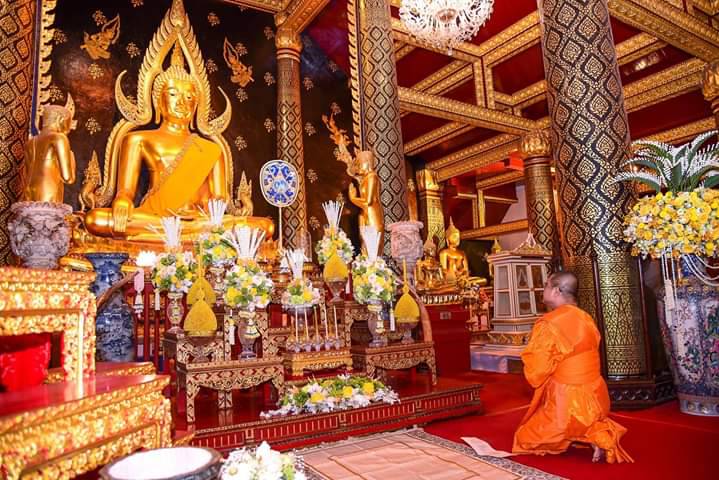พิธีอัญเชิญสมโภชหิรัญบัฏ พร้อมเครื่องประกอบสมณศักดิ์ ถวายแด่ พระพุทธิวงศมุนี เจ้าอาวาสวัดพระศรีรัตนมหาธาตุฯ 