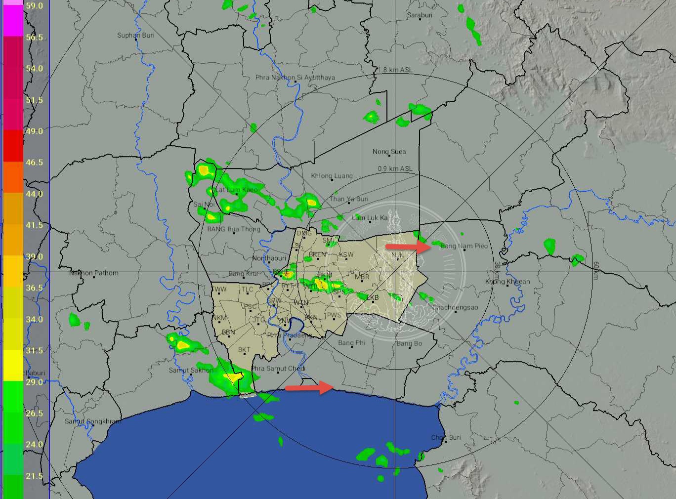กทม.มีฝนตกเล็กน้อย-ปานกลางหลายเขต เคลื่อนตัวทิศตะวันออก