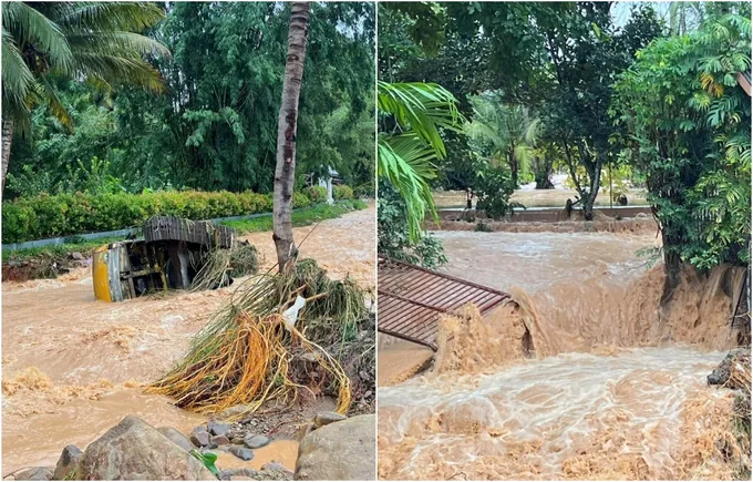 “Rain Bomb” ถล่มแม่ฮ่องสอน น้ำป่าซัดเมืองพังยับ ท่วมบ้าน-ถนนขาด-แบคโฮจมมิด