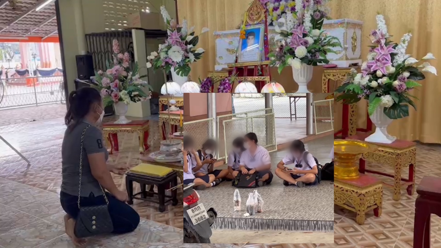 เพื่อนนักเรียนกอดโลงศพหลั่งน้ำตา​ "แม่เด็ก" ผูกคอดับเปิดใจ​ อยากให้ตร.จับกุมเจ้าของเพจลวงน้องลงทุน