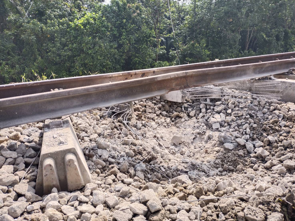 รถไฟฯ ประกาศปิดทาง “มะรือโบ–ตันหยงมัส” ชั่วคราว รางเสียหายจากระเบิด ไม่มีผู้บาดเจ็บ-เสียชีวิต เร่งซ่อมด่วน