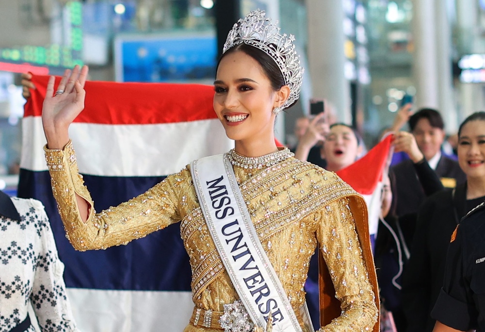 "โอปอล สุชาตา" รองอันดับ 3 มิสยูนิเวิร์ส 2024 กลับถึงไทยแล้ว