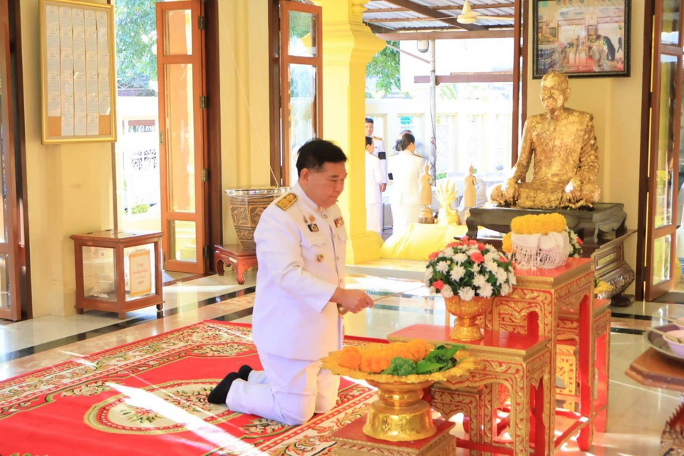 อ่างทองประกอบพิธีเจริญพระพุทธมนต์ ถวายพระกุศล เจ้าฟ้าพัชรกิติยาภา เนื่องในวันคล้ายวันประสูติ 7 ธ.ค.