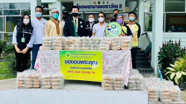  ลงพื้นที่ตรวจเยี่ยมและมอบอาหารปรุงสุกให้กับ รพ.เอราวัณ 3