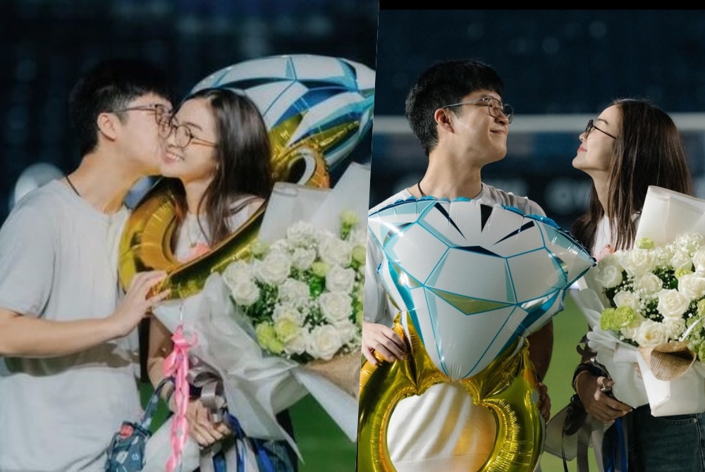 "หนุน" ลูกชาย "เนวิน ชิดชอบ" ขอแต่งงานนางเอกดังกลางสนามฟุตบอลบุรีรัมย์