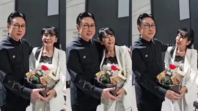โมเมนต์อบอุ่น! “ตั๊ก มยุรา” สวมกอด “เสี่ยตา ปัญญา” ทำแฟนคลับใจฟู