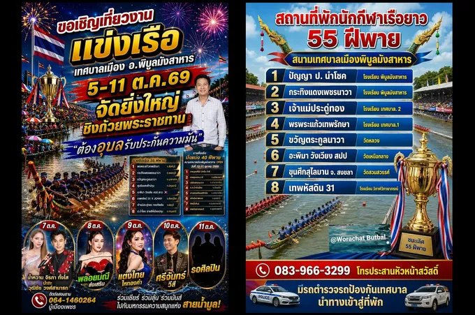สืบสานประเพณีแห่งสายน้ำ สู่ศึกแห่งศักดิ์ศรี การแข่งขันเรือยาวจ้าวลำน้ำมูล 69