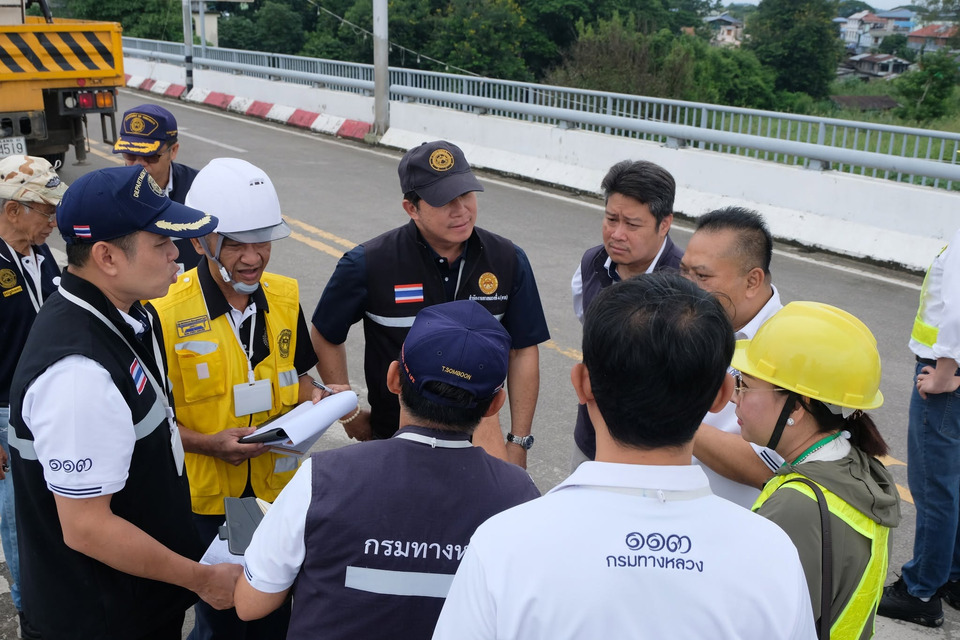 ผอ.ทางหลวงที่ 4 นำทีมตรวจความแข็งแรงสะพานมิตรภาพไทย–เมียนมาแห่งที่ 1 และ 2 ยกระดับความปลอดภัย