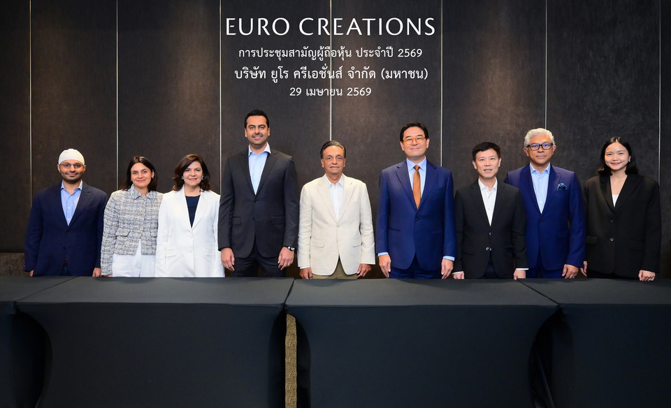 ผู้ถือหุ้น EURO อนุมัติจ่ายปันผลปี 68 อัตรา 0.25 บ./หุ้น รับทรัพย์ 21 พ.ค.นี้