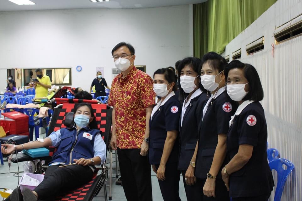 เหล่ากาชาดอ่างทอง รับบริจาคโลหิตพื้นที่อำเภอเมือง